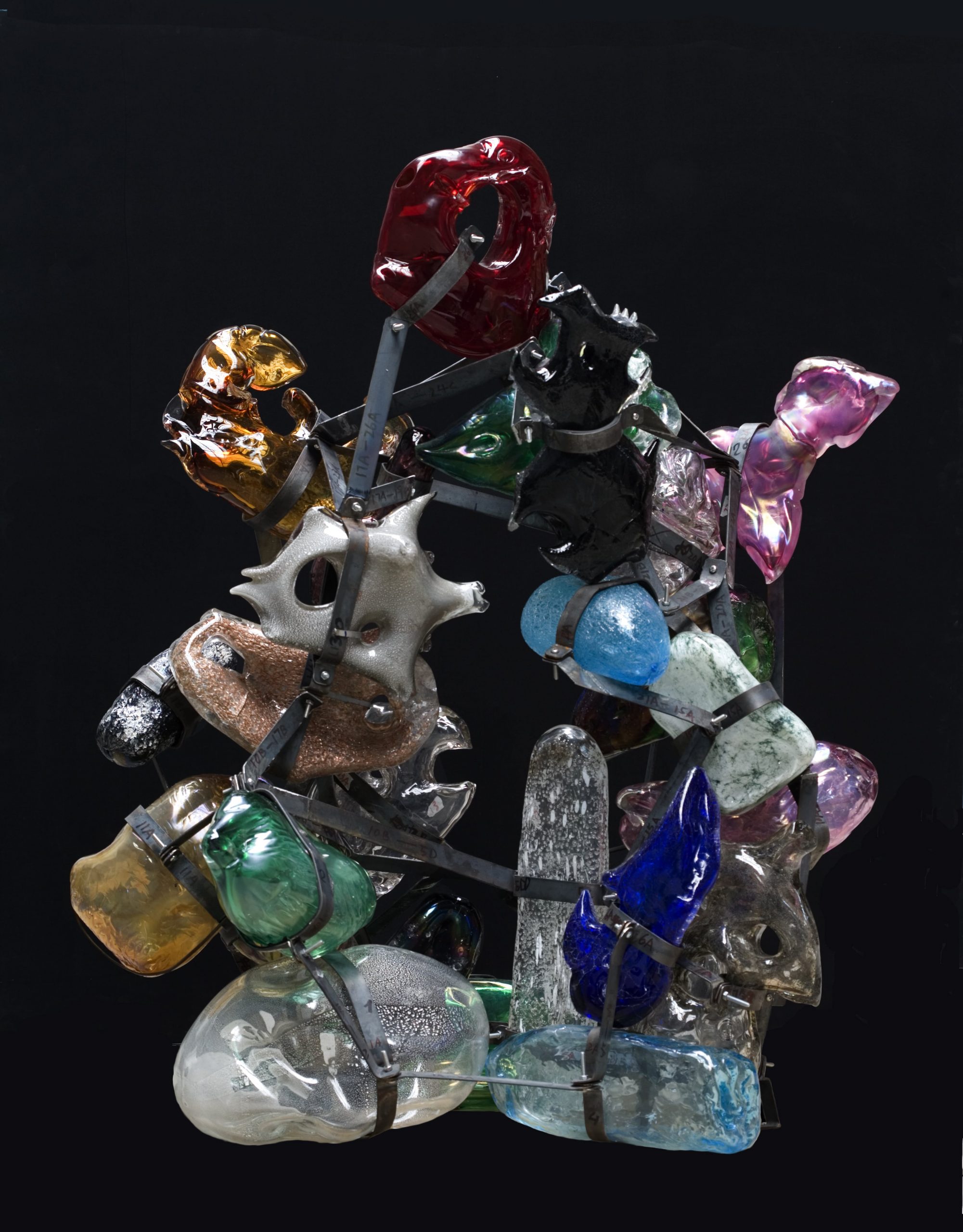 Zhan Wan's, Scholar’s Rocks (Jia Shan Shi) in Glass, Combination 1, 2013