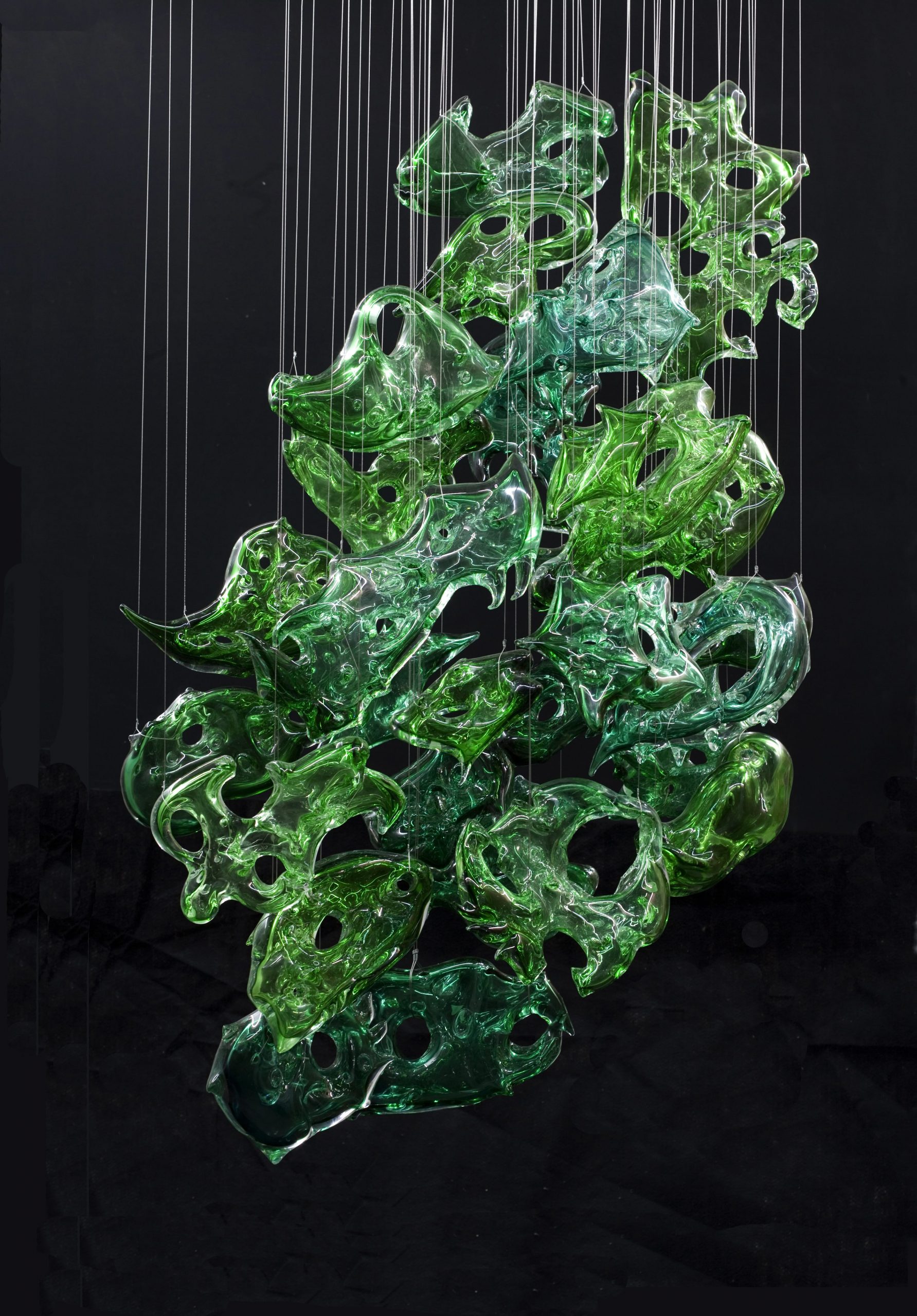 Zhan Wang's Scholar’s Rocks (Jia Shan Shi) in Glass, Combination 2, 2013