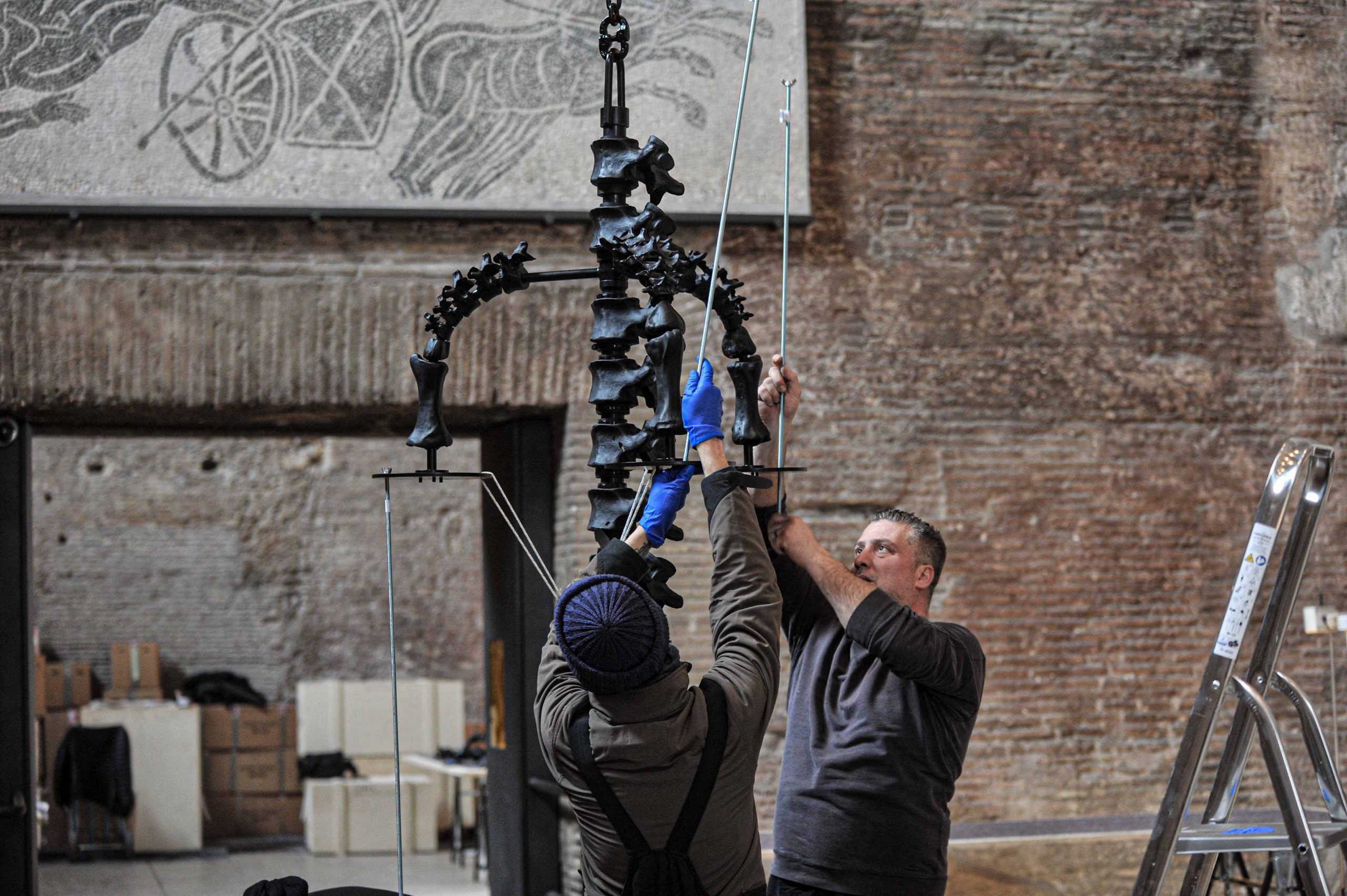 Installation of La Commedia Umana by Ai Weiwei, Terme di Diocleziano, Rome
